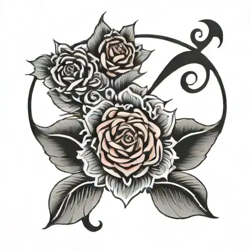 Symbol Tattoo For A Family With 2 Daughter