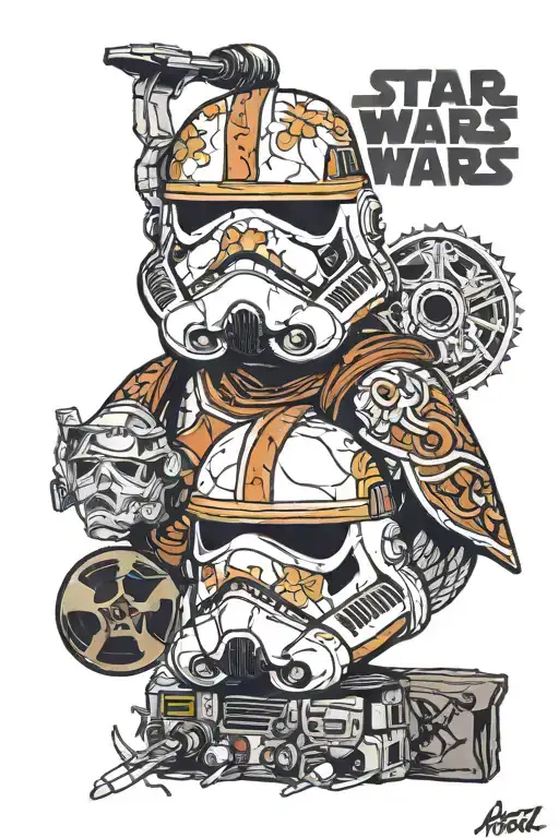 A Mashup Of A Star Wars Stormtrooper Helmet And A Luchador Mask