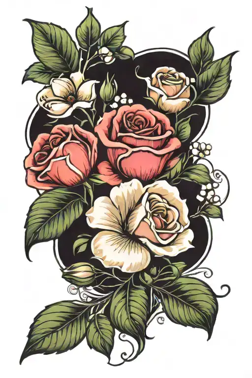 Rose Poppy Lily Of The Valley Fingerprint