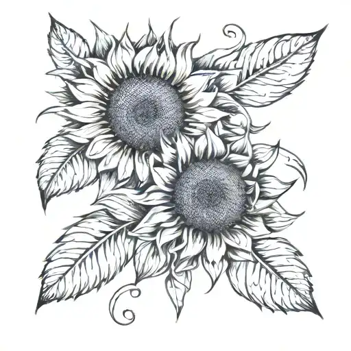 Sunflower Suheidie Tattoo Design