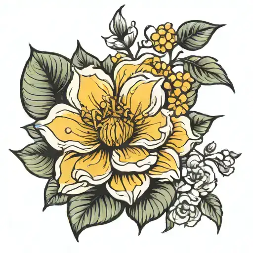 November Birth Flower Surrounded