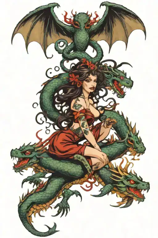 Medusa Summoning Dragons