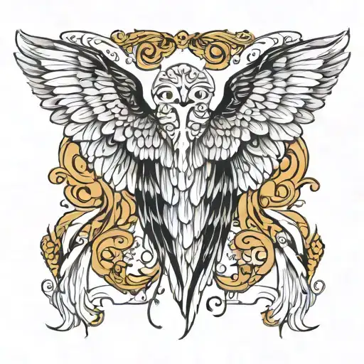 White Angel Wing And Black Angel Wing