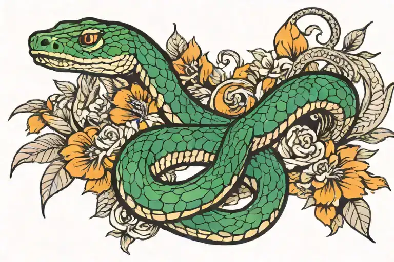 Create A Snake Tattoo That Wraps Around A Forearm