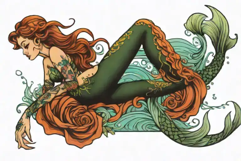 Mermaid Swimming For Ankle Traveling