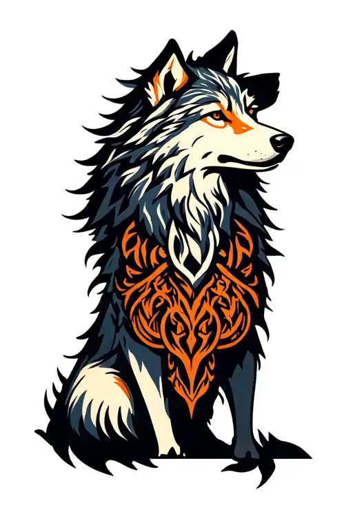 Stark Wolf Silhouette