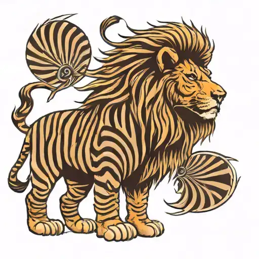 Lion In Zebra Print