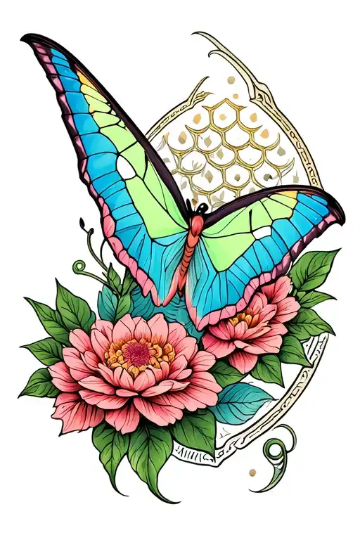 Flower Of Life Luna Moth