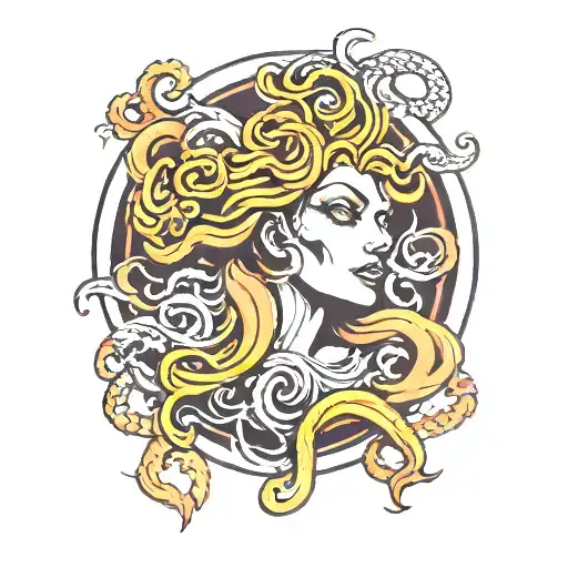 Narrow Internal Medusa Logo