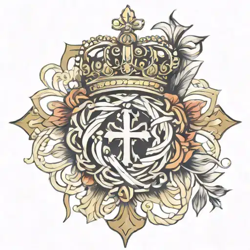Crown And Cross Intertwined