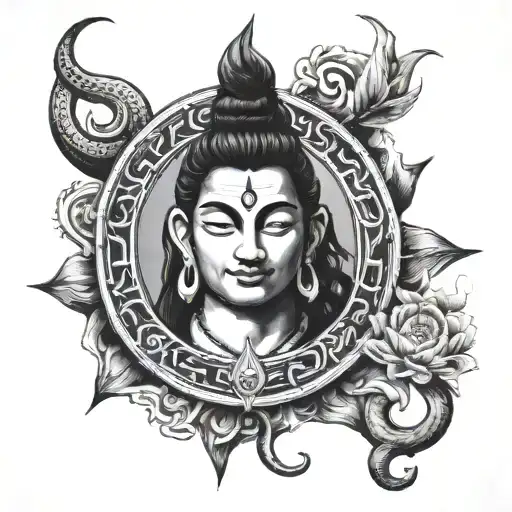 Shiva Shoolam Whith Ohm Symbol
