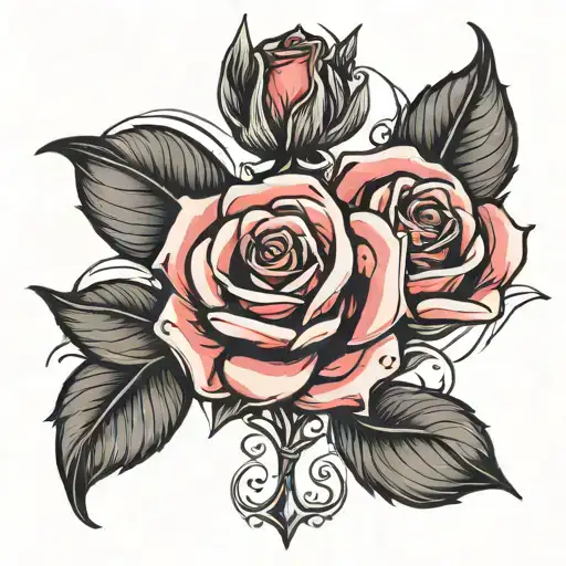 Weightlifting Rose Intertwined