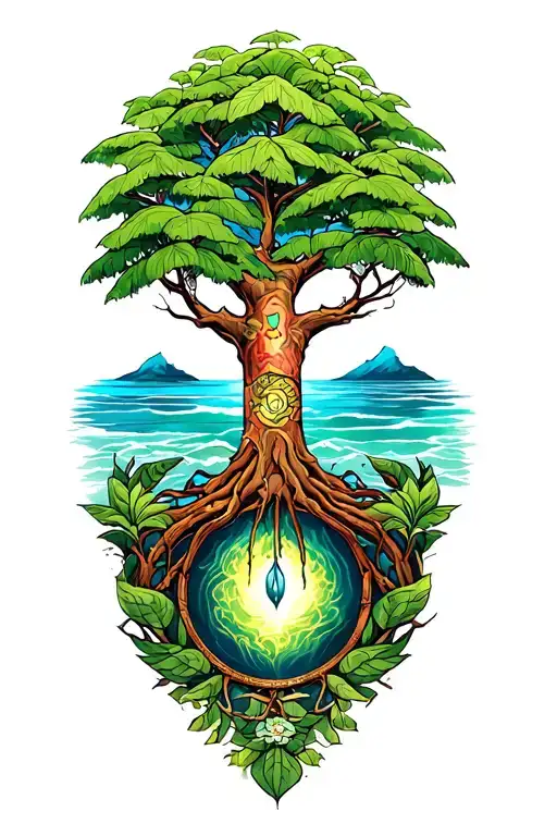 Reunion Island And Tree Of Life