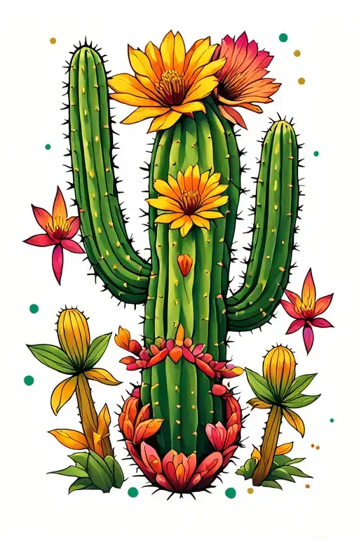 Saguaro Cactus Colorful