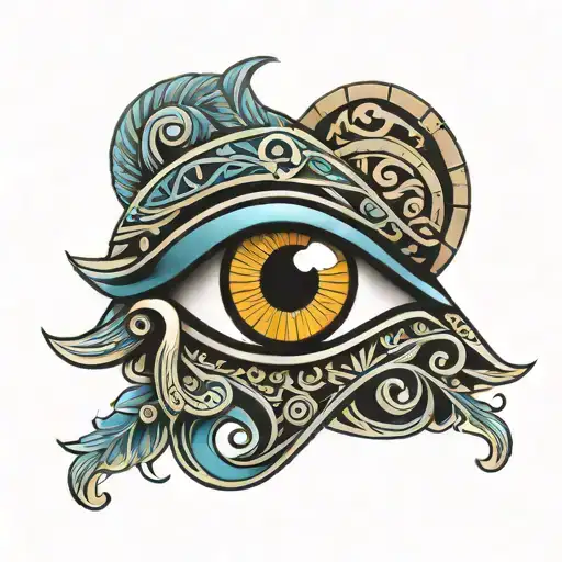 Egyptian Eye With Letter Ijv