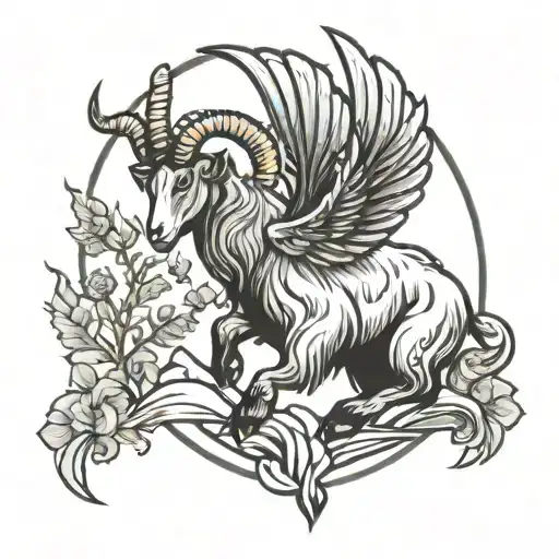Mountain Goat With Wings