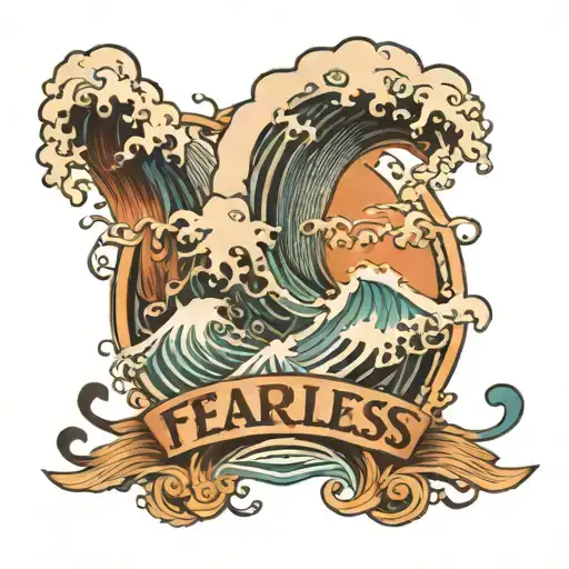 Wave Breaking Into The Word Fearless