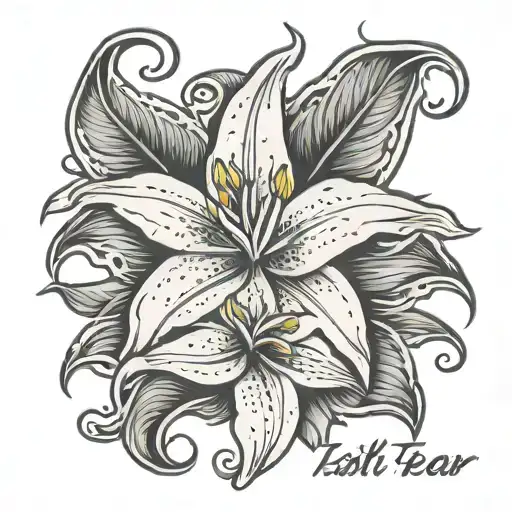 Faith Over Fear With A Lilly Flower