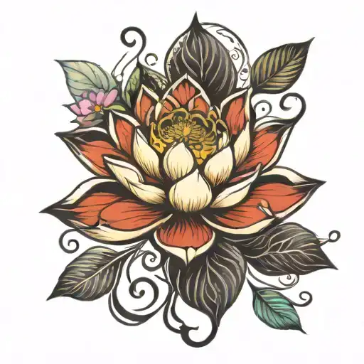 Lotus Flower Balanced On Chakra