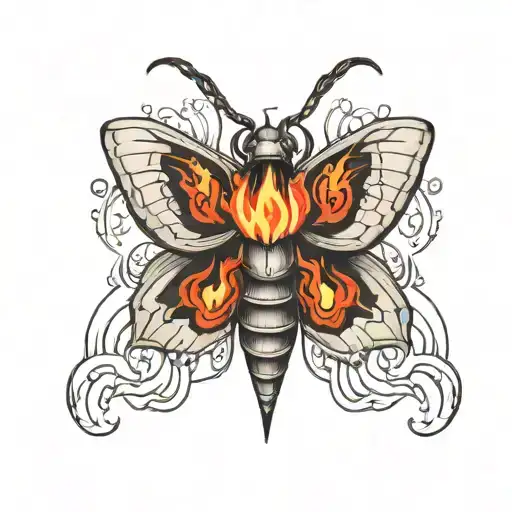 Moth With Flames All