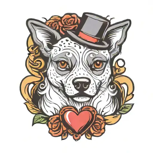 Marie Smoke Heart Dog Love