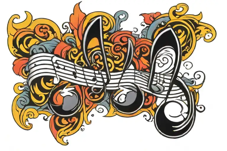 Music Note Graffiti Inspired Design
