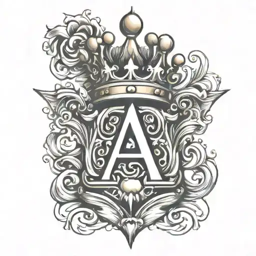 Letter A With A Crown On Top