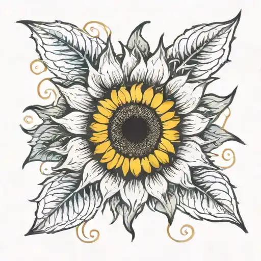 Sunflower Inside An Eye Popping