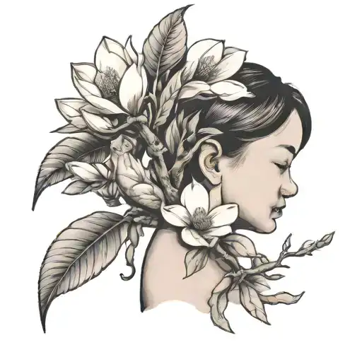 Magnolia And Little Girl