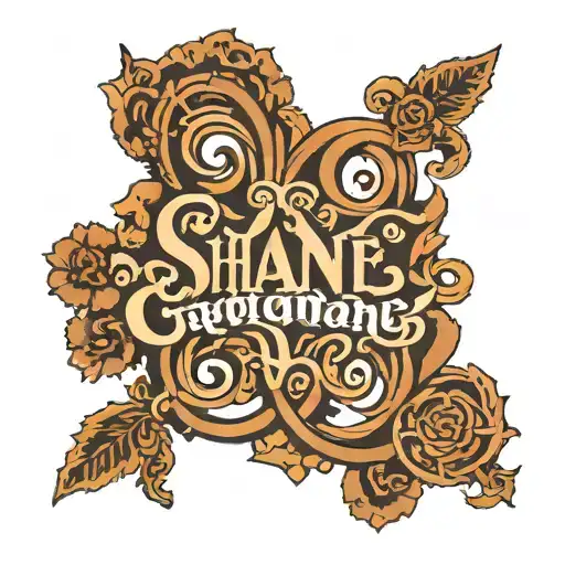 Rotational Ambigram Lettering Shanes Brandy
