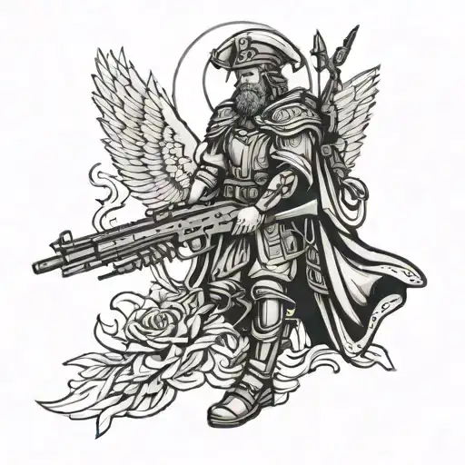 St Michael With Sniper Rifle