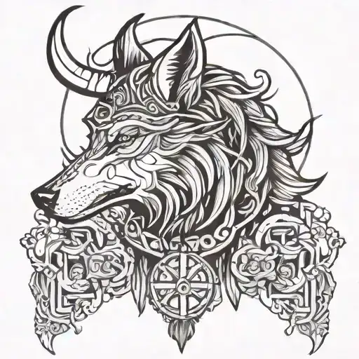 Viking Suicidal Awareness With Wolf Howling