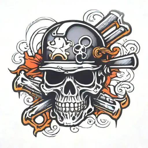 Welder Mask In The Shape Of Skull And Crossbones