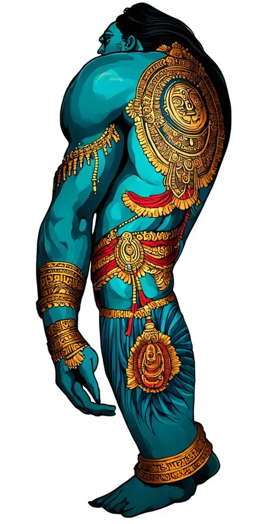 Full Sleeve Tattoo For Men With Hindu Gods And Shloka Theme Arm Sleeve
