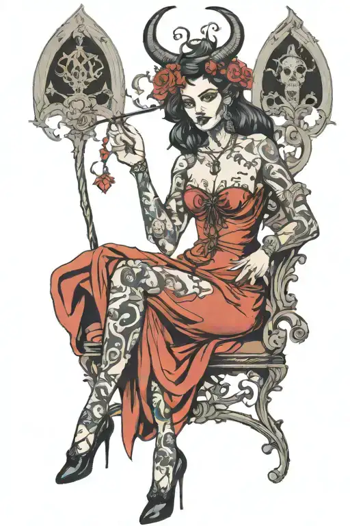 Satanic Woman Full Body