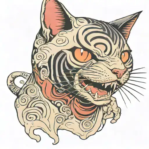 Junji Ito Must Have Three Eyes Cat With Mouth Open