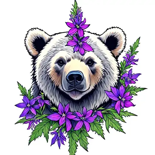 Alaska Fireweed Bear Aurora