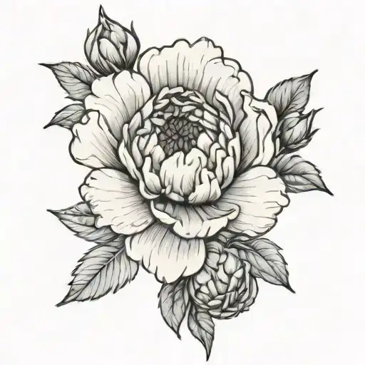 Black Peonies Flower