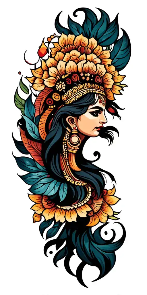 Full Sleeve Tattoo For Men Hindu Theme Arm Sleeve