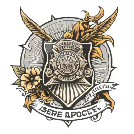 Serve And Protect Police Badge