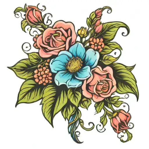 February And December Birth Month Flower Bouquet