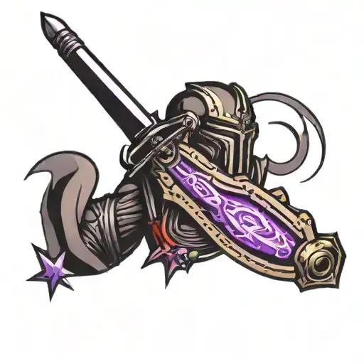 Black Saber And Purple Outline With Starkiller Hilt