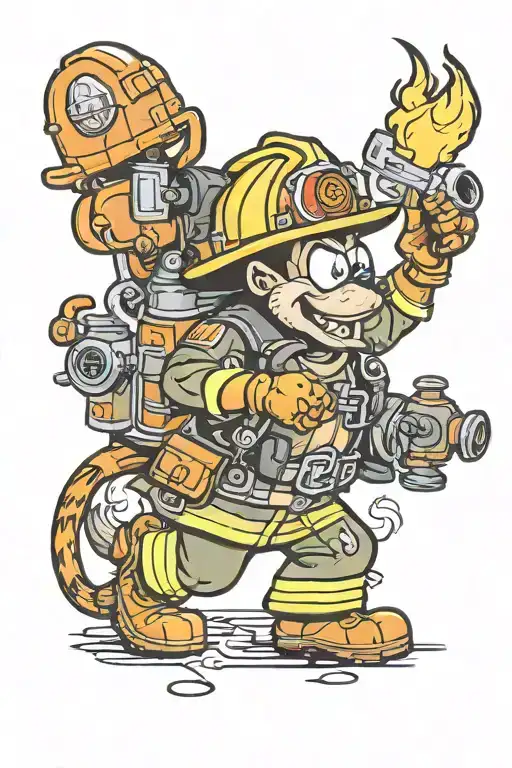 Firefighter Taz Loony Toons