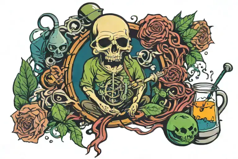 Bong Panicked Face Cannabis Dead Linkin Park Hourglass Cross Evil