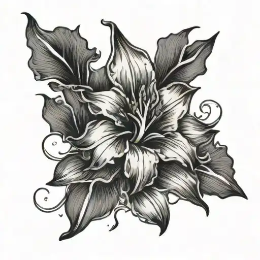 Gladiolus Flower Single Line