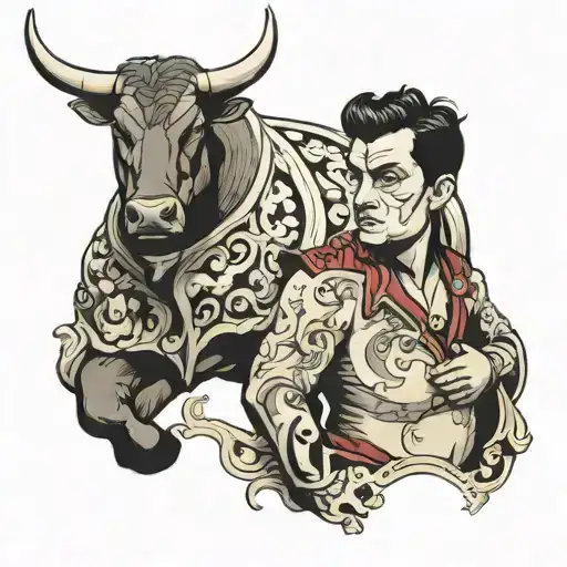 Matador With Bull