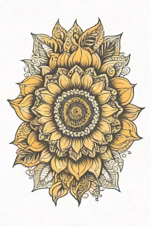 Bohemian Sunflower Mandala