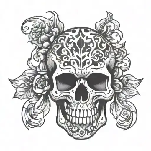 Skull With Pattern Inspired