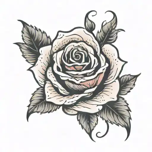 A Rose With The Word 'Ghost' In The Color Red