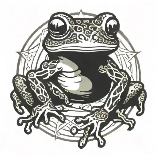 Frog Inside The Aa Symbol